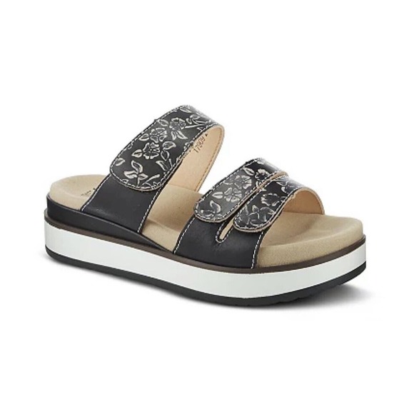 Spring Step L'Artiste Women's Dearest Slide Sandal Black Multi Sz 6.5-7 $149 - Picture 1 of 8